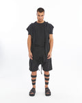 DIRTY STITCHED HOODED VEST