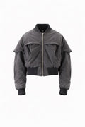 ACID BLACK BOMBER JACKET