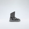 Grey Zip Leather Boots