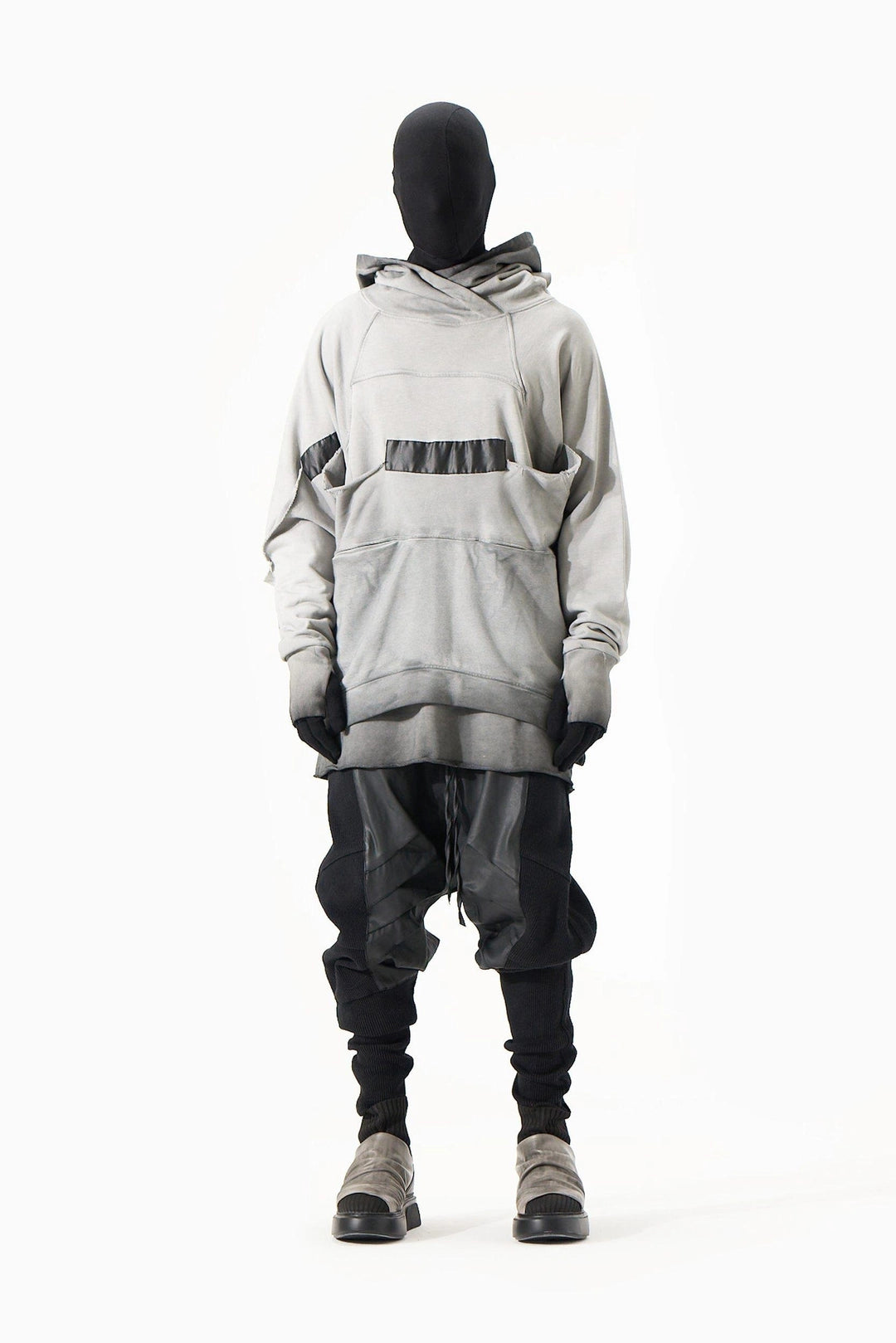 GREY BANDED SWEATSHIRT