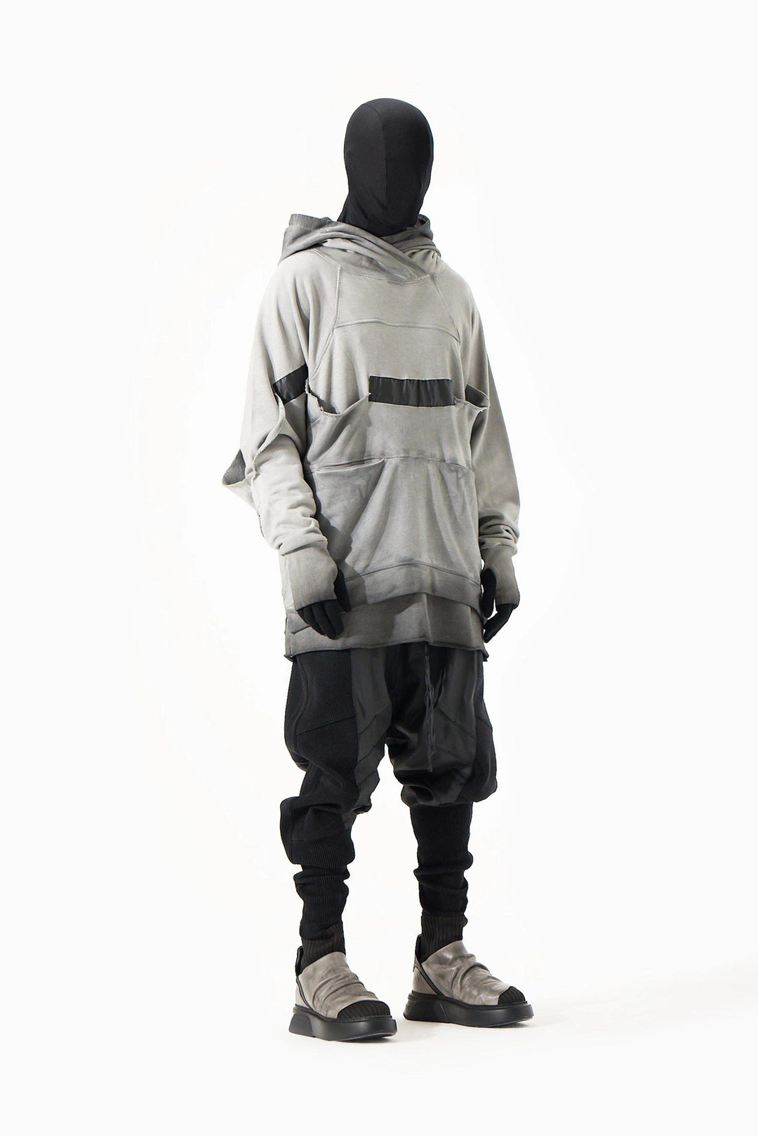 GREY BANDED SWEATSHIRT