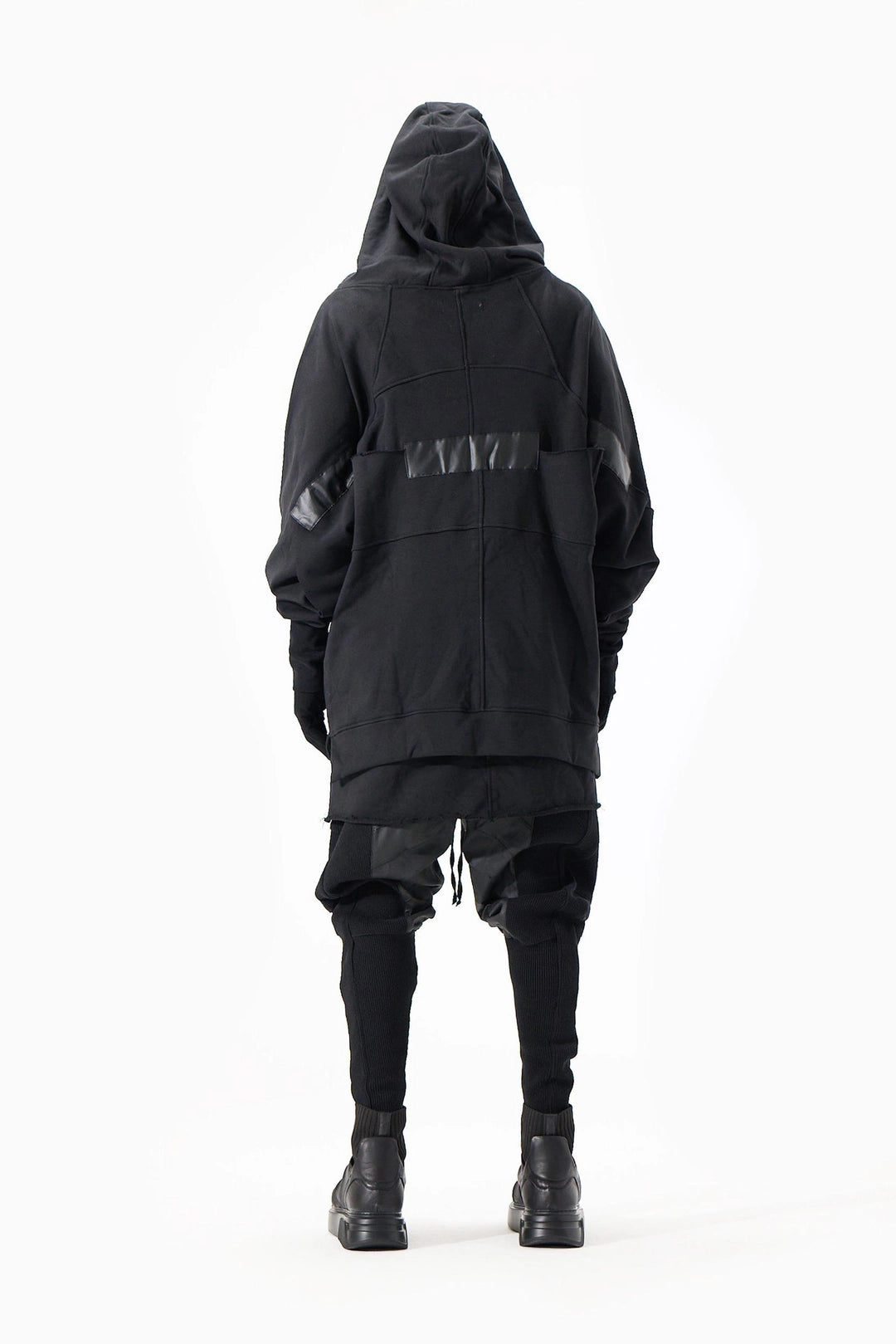 BLACK BANDED SWEATSHIRT