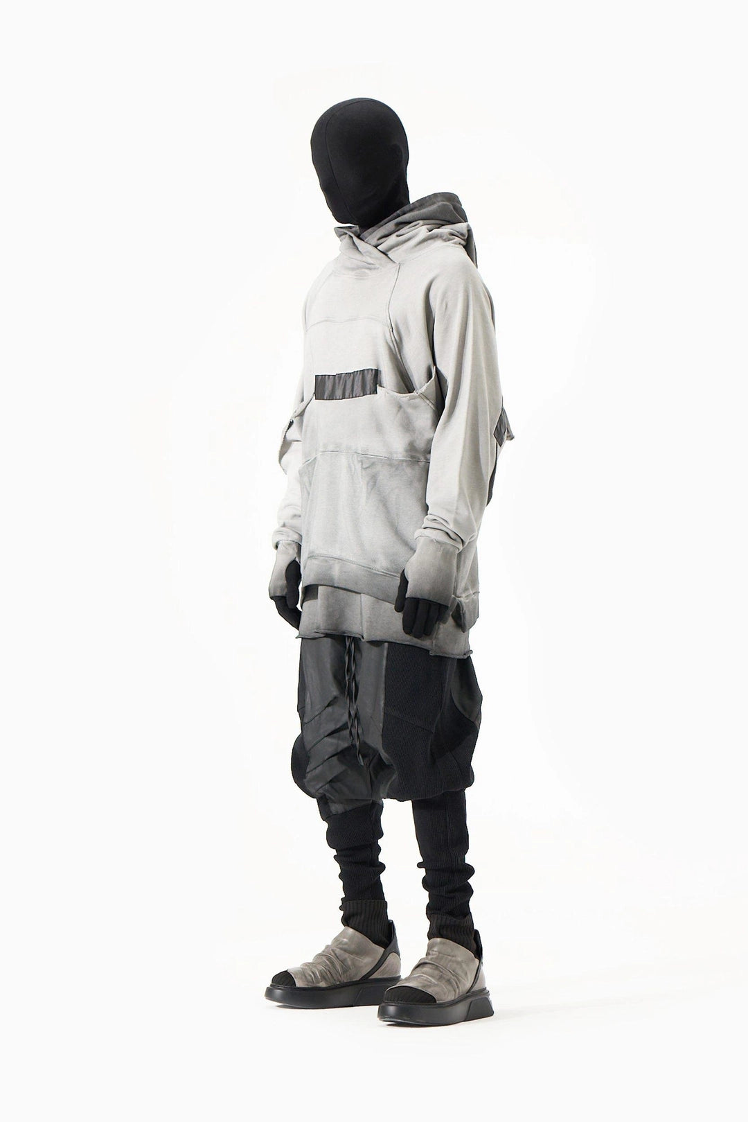 GREY BANDED SWEATSHIRT