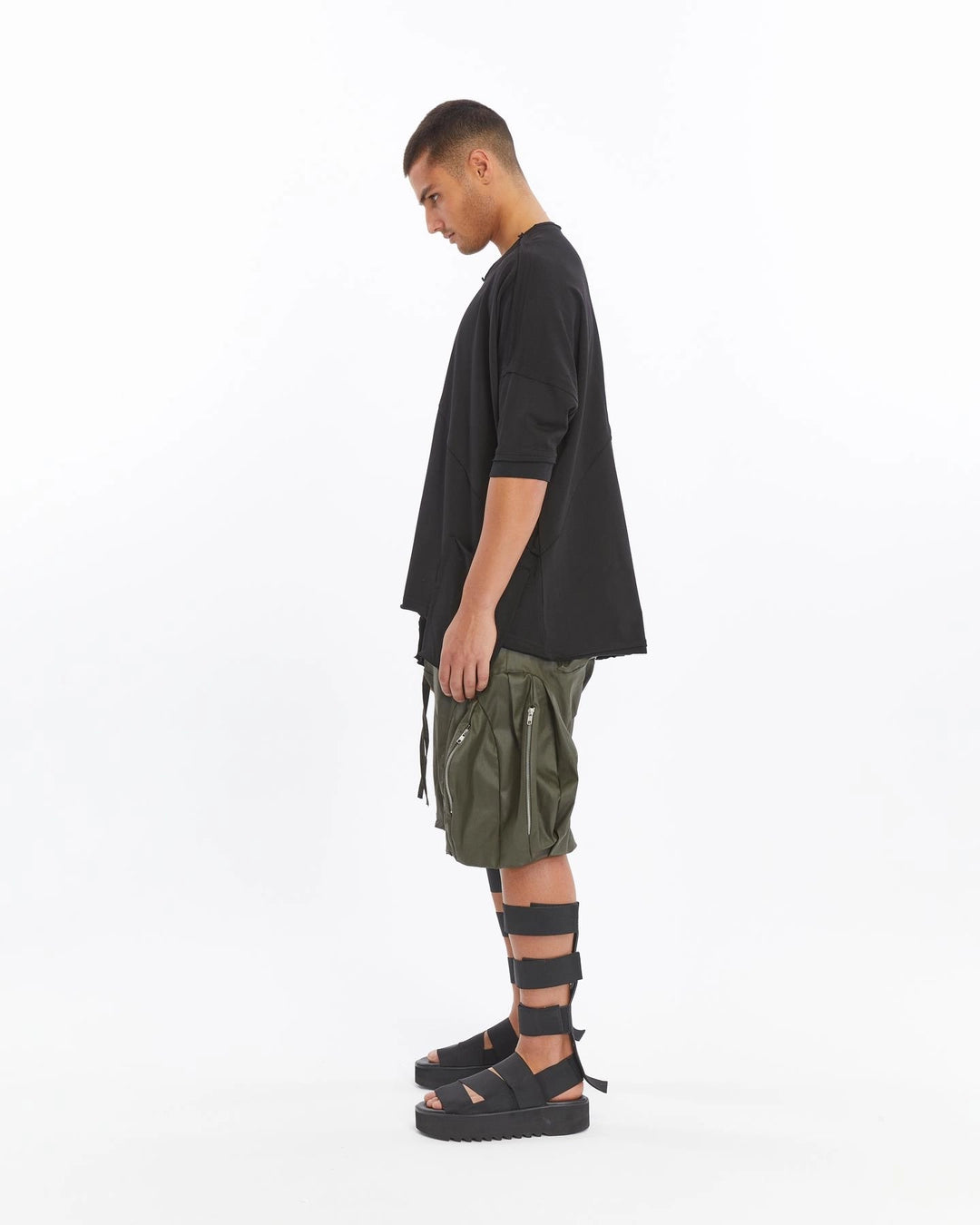 BLACK BAT SLEEVE T-SHIRT