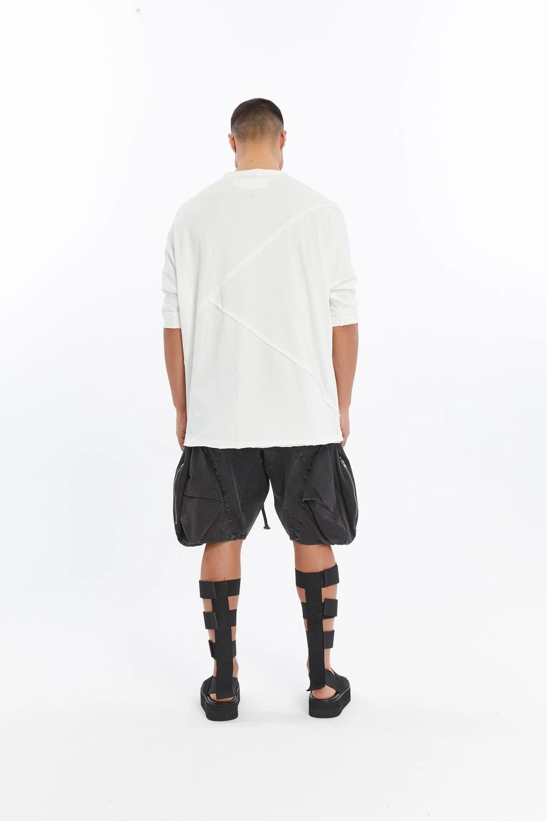 WHITE BAT SLEEVE T-SHIRT