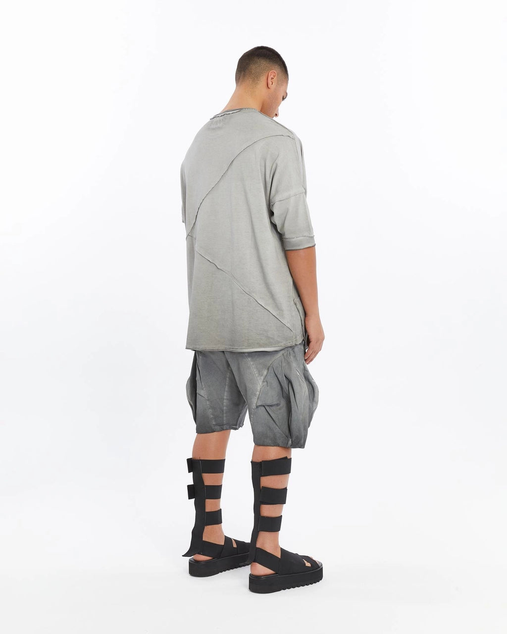 GREY BAT SLEEVE T-SHIRT