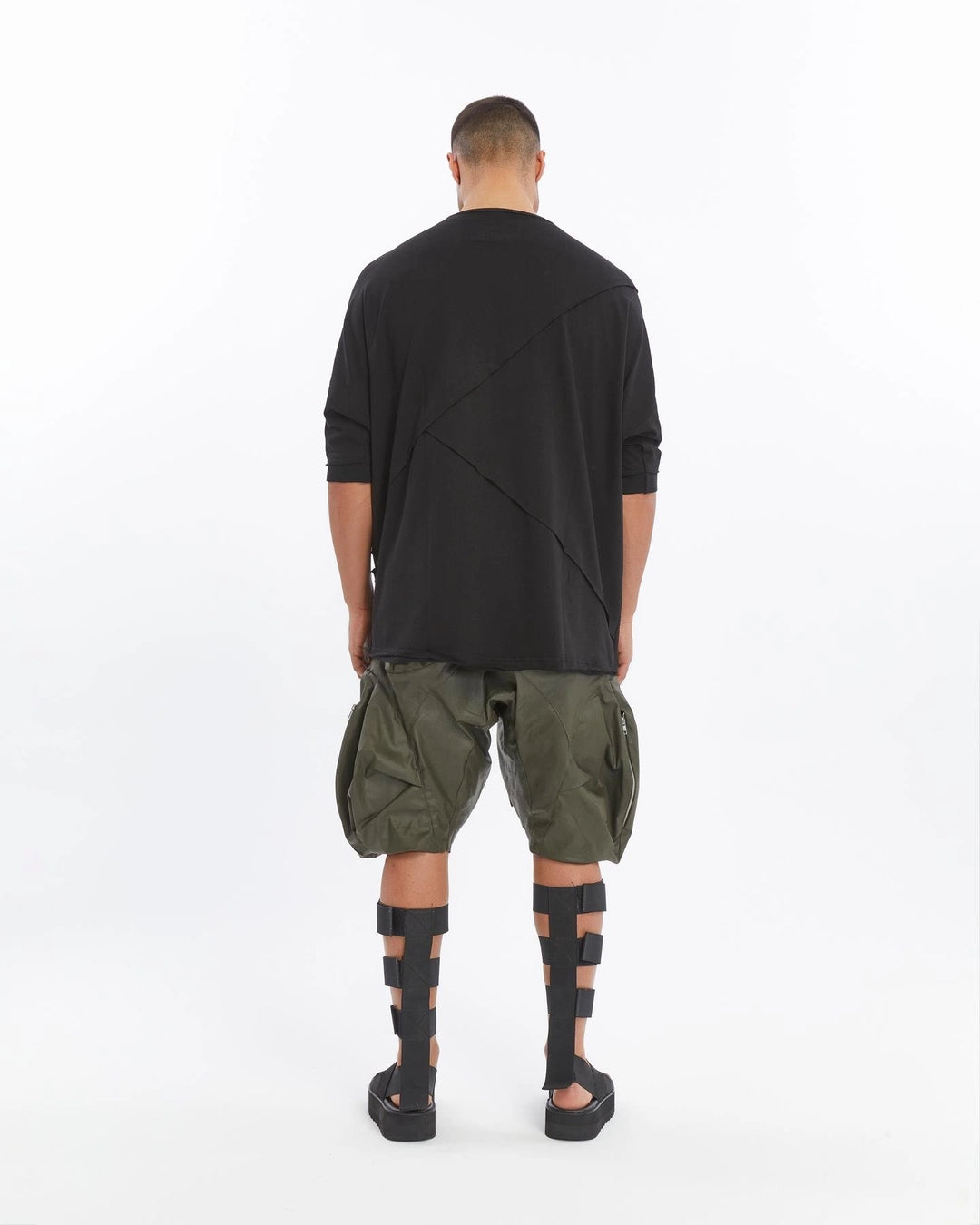 BLACK BAT SLEEVE T-SHIRT