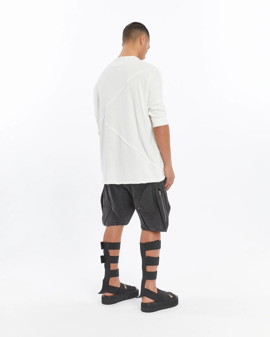 WHITE BAT SLEEVE T-SHIRT