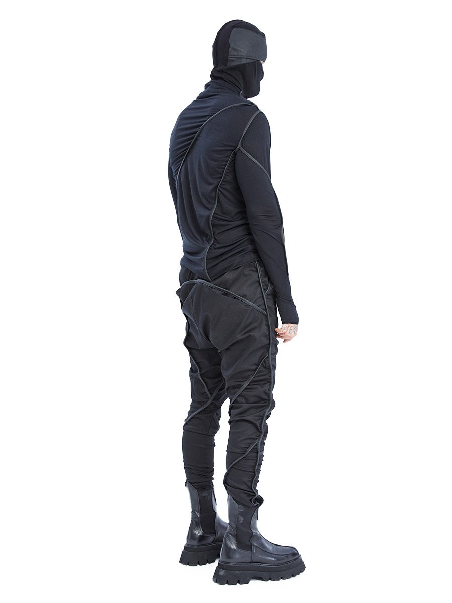 BROKEN LINE TURTLENECK TOP