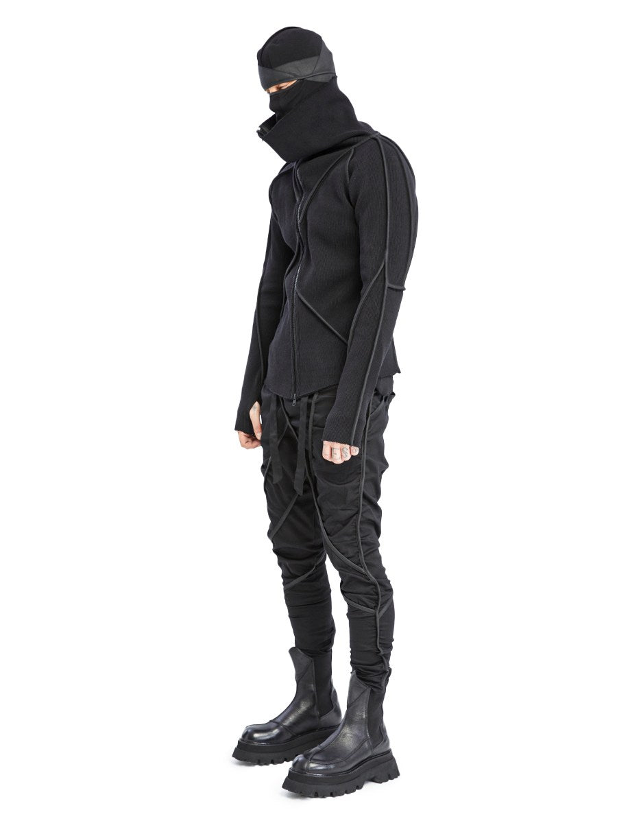 BROKEN LINE ZIP-UP TOP