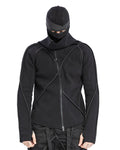 BROKEN LINE ZIP-UP TOP