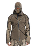 BROKEN LINE ZIP-UP TOP