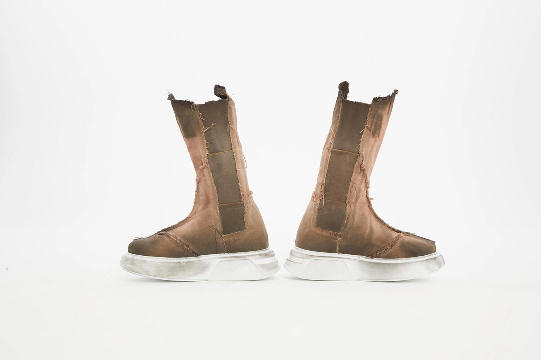 BROWN DENIM SHOES