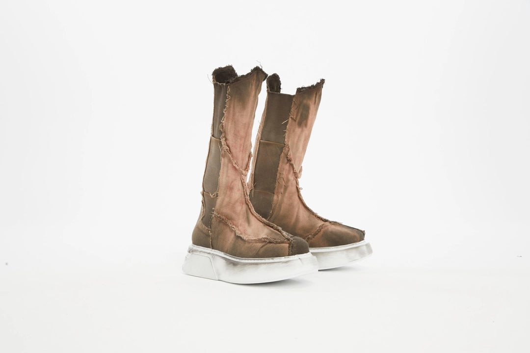 BROWN DENIM SHOES