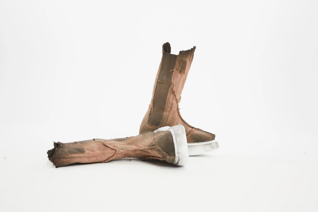 BROWN DENIM SHOES