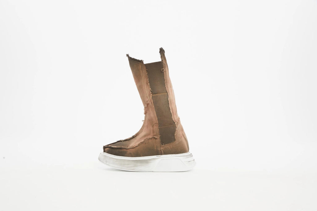 BROWN DENIM SHOES
