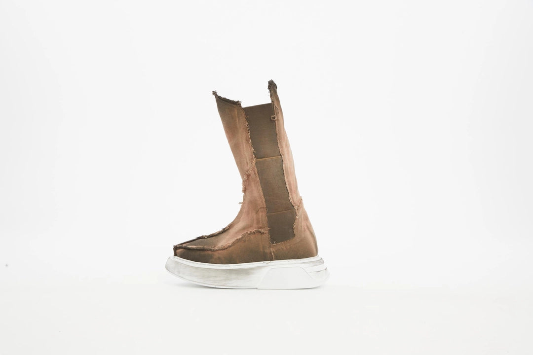 BROWN DENIM SHOES