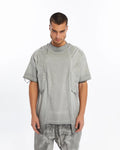 GREY DIRTY RIBBED T-SHIRT