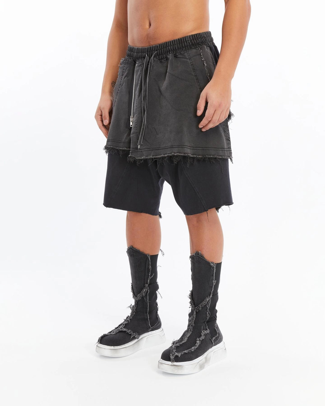 ACID BLACK DOUBLE FLAP CAPRI