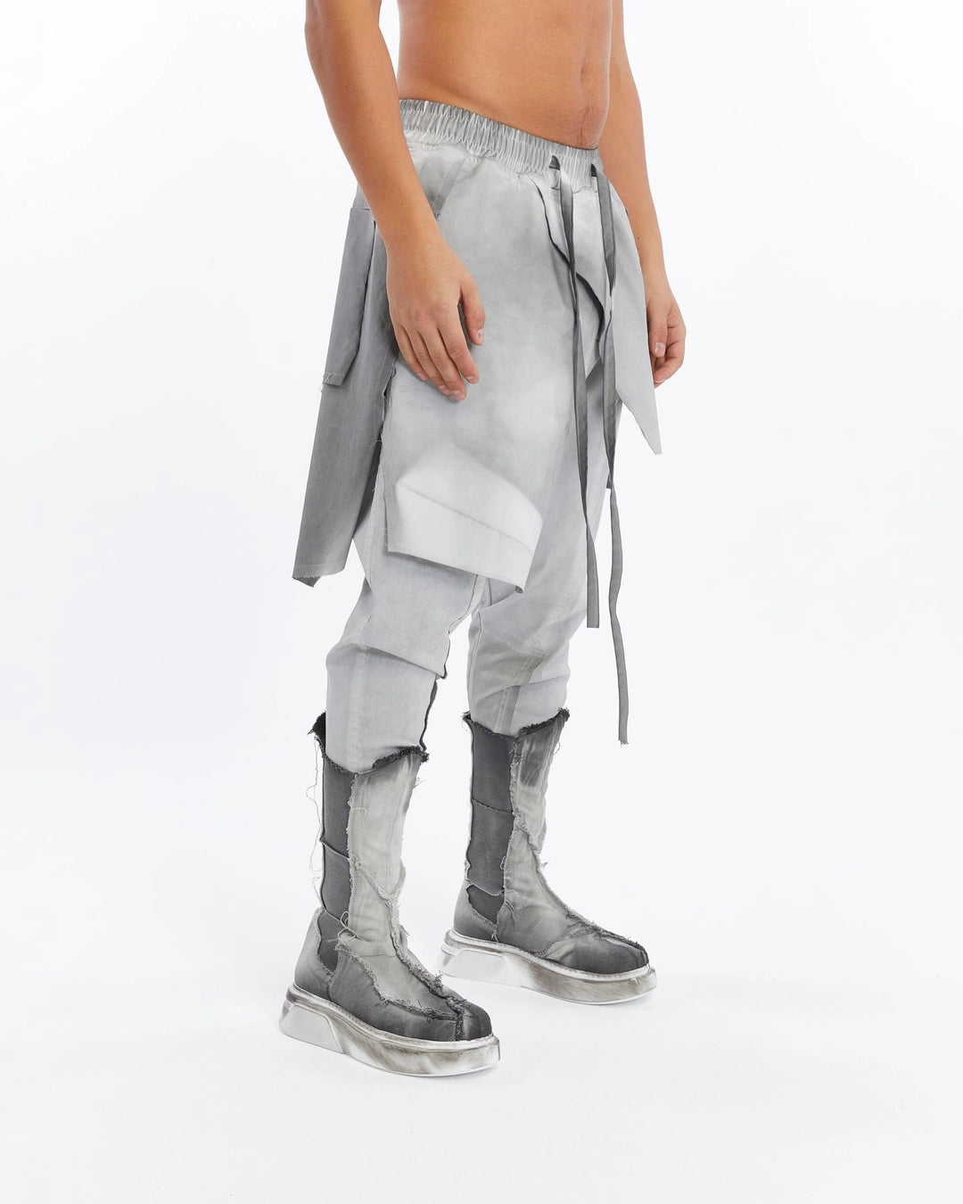 GREY DOUBLE FLAP PANT