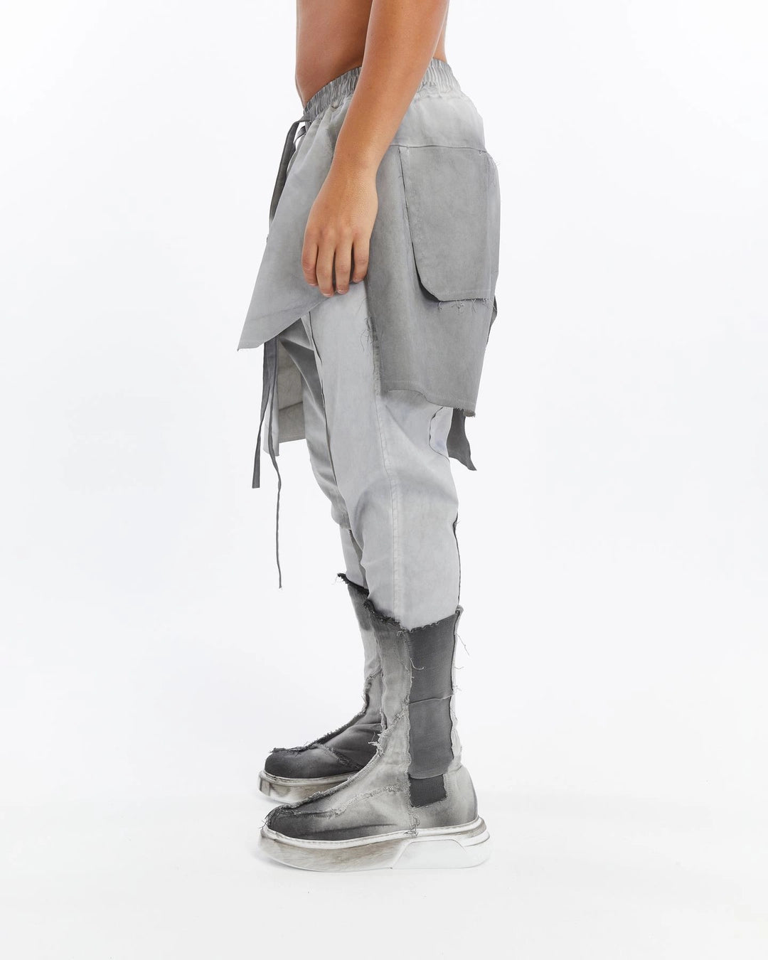 GREY DOUBLE FLAP PANT