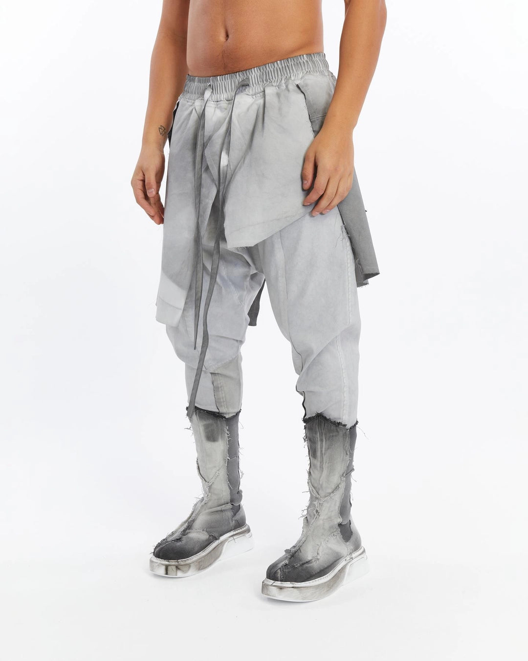 GREY DOUBLE FLAP PANT