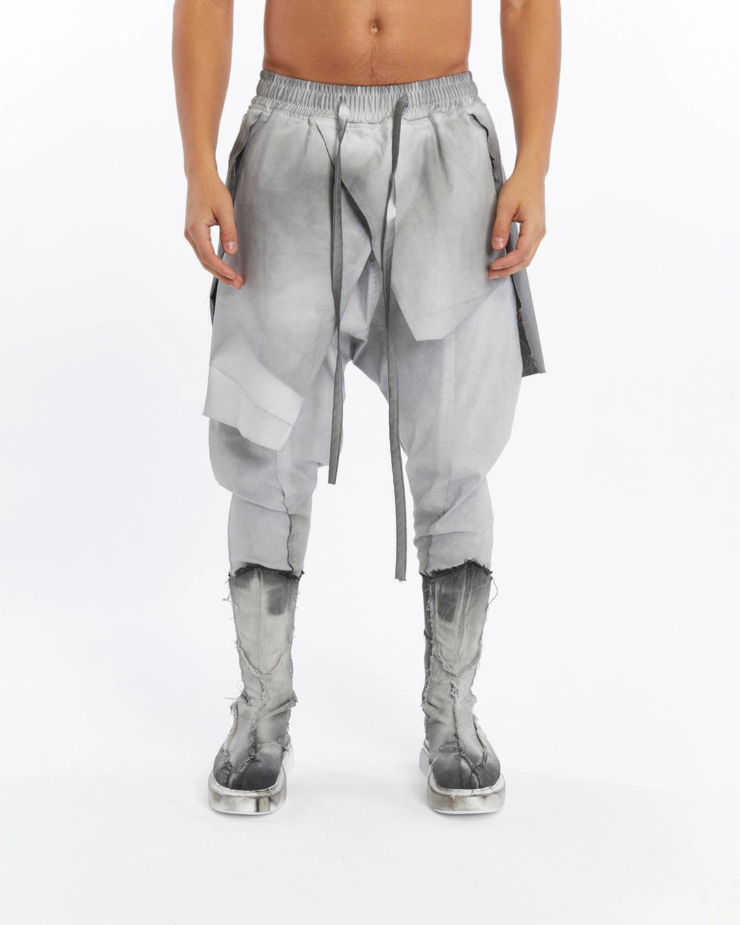 GREY DOUBLE FLAP PANT