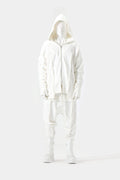 WHITE DOUBLE HOODED JACKET