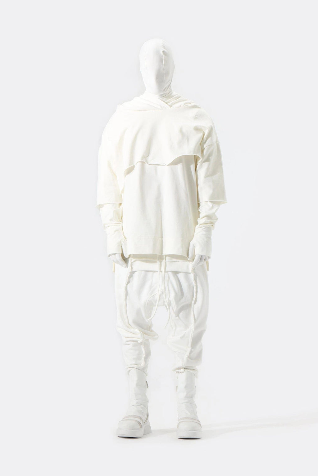 WHITE DOUBLE SWEAT