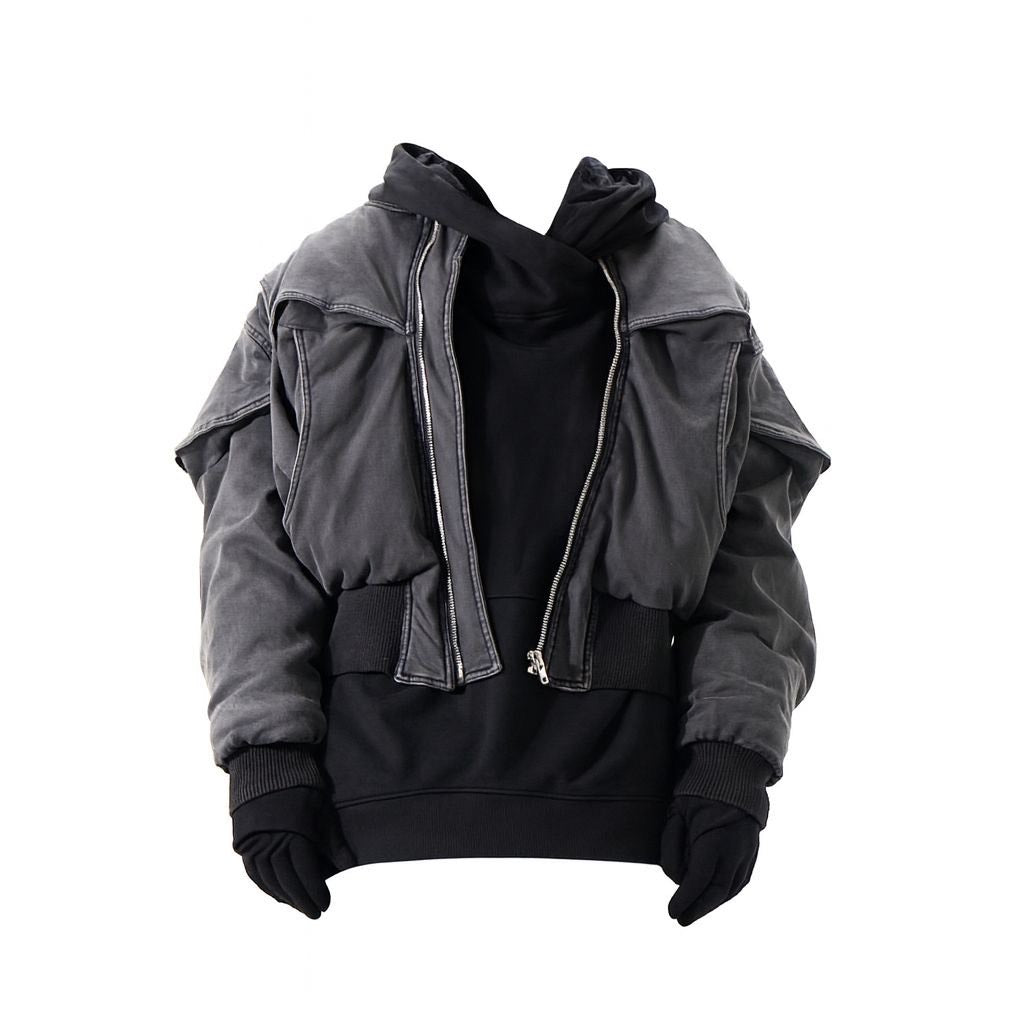 ACID BLACK BOMBER JACKET