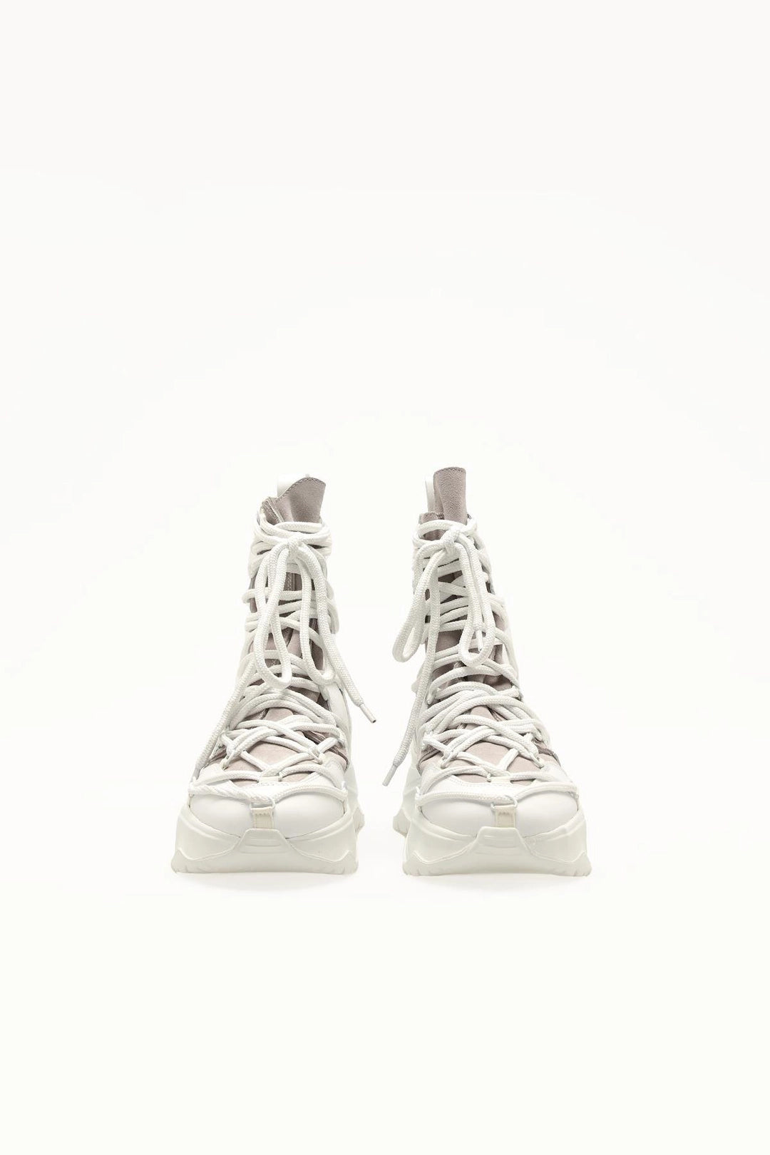 GREI/WHITE LONG STRING SHOES