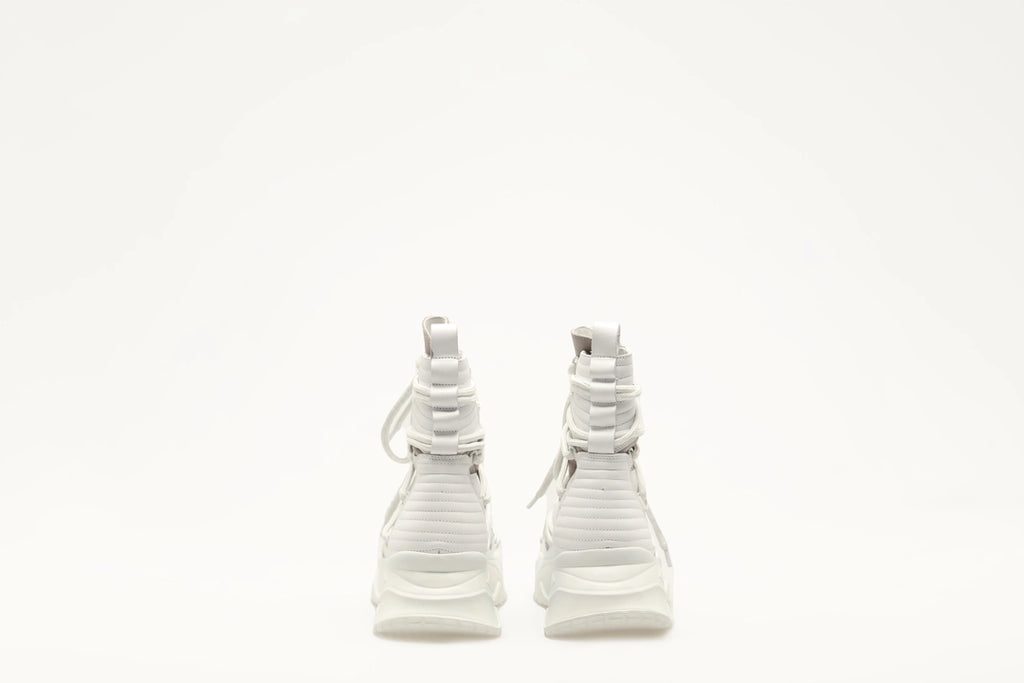 GREI/WHITE LONG STRING SHOES
