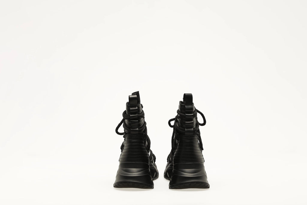 BLACK LONG STRING SHOES