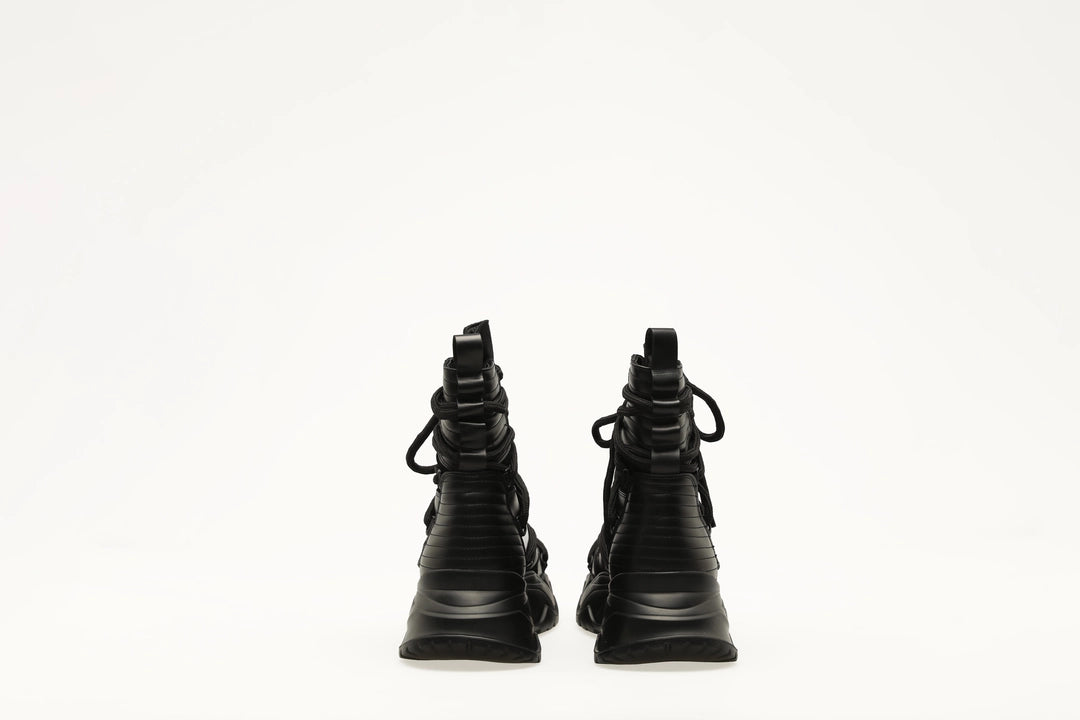 BLACK LONG STRING SHOES