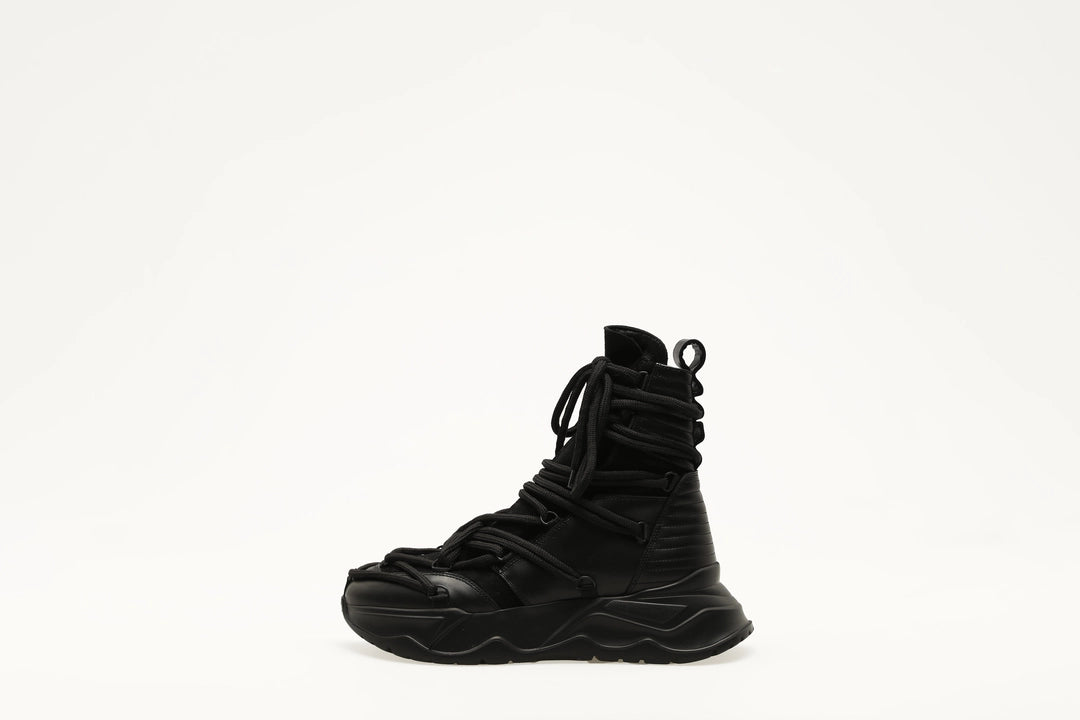 BLACK LONG STRING SHOES