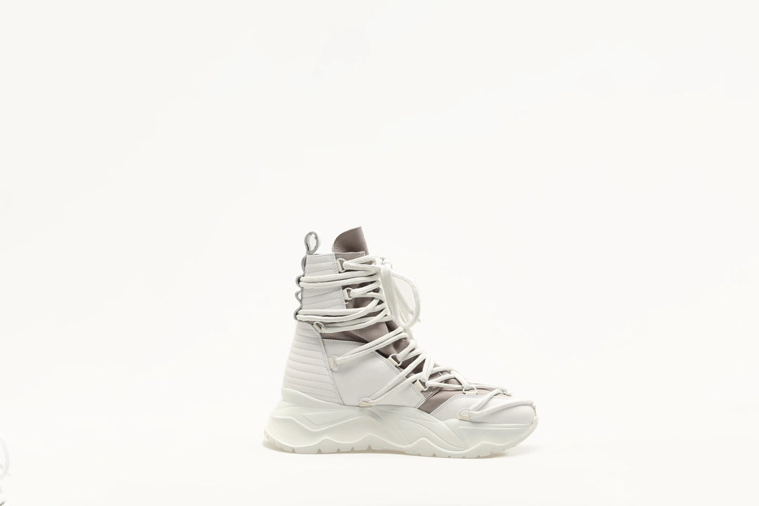 GREI/WHITE LONG STRING SHOES