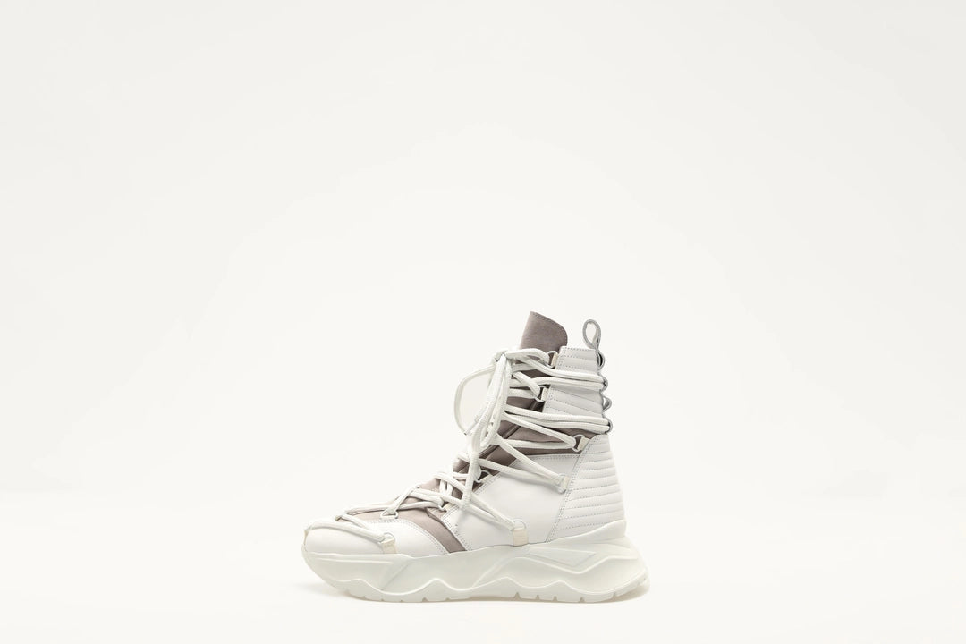 GREI/WHITE LONG STRING SHOES