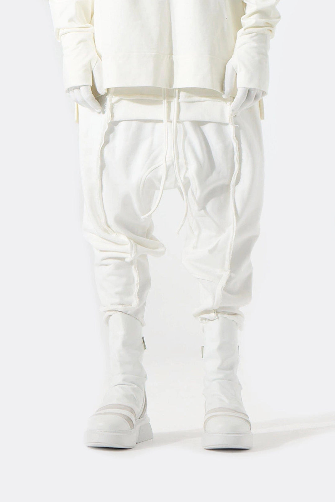 WHITE PIECED PANT