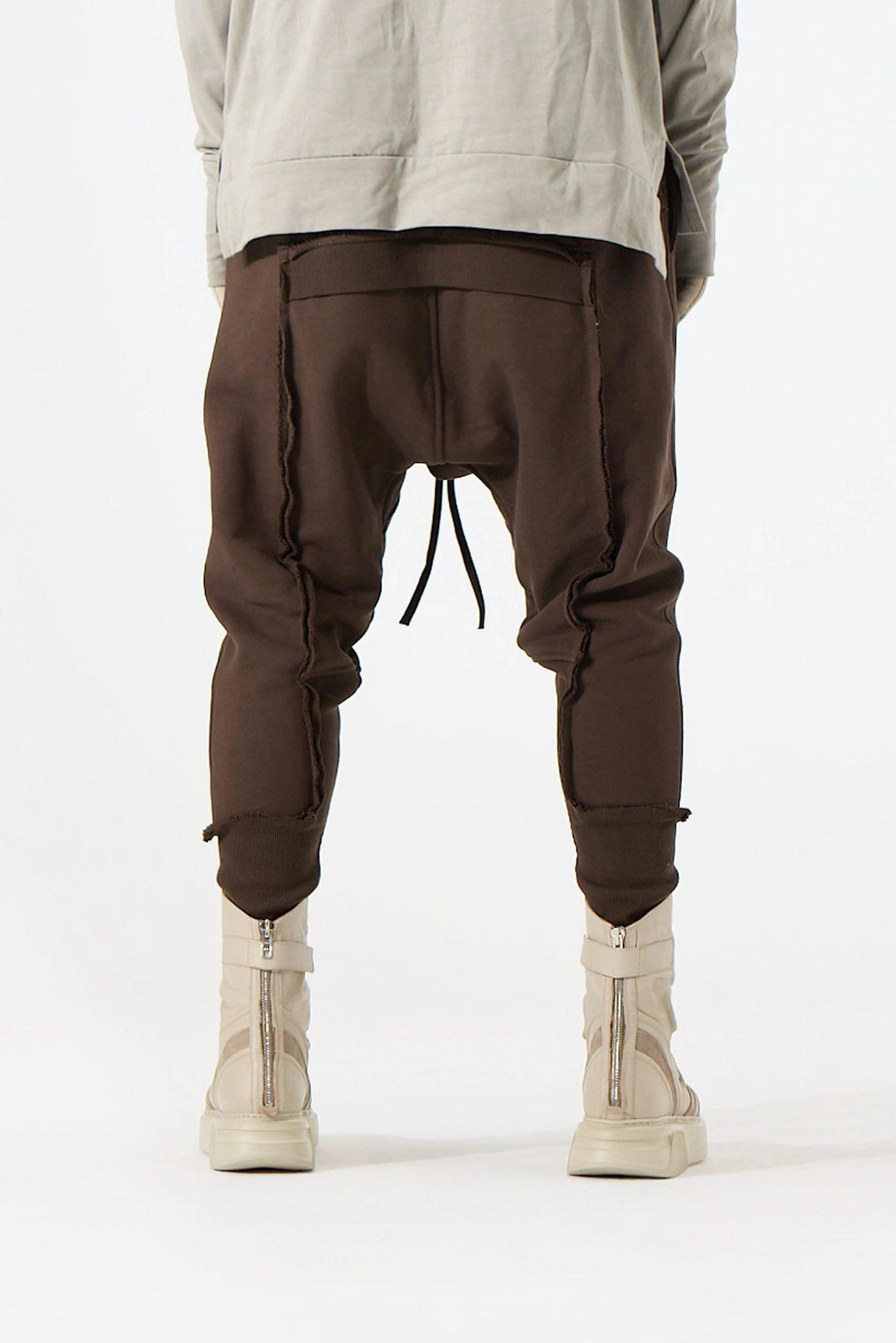 BROWN PIECED PANT