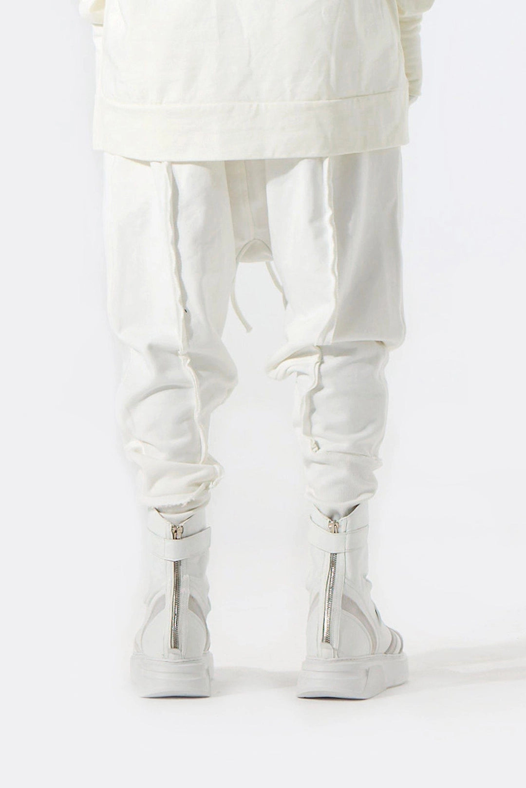 WHITE PIECED PANT