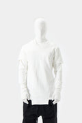 WHITE PIECED SWEATSHIRT