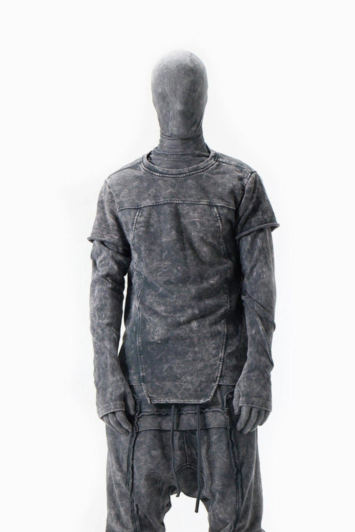 ACID BLACK PIECED SWEATSHIRT