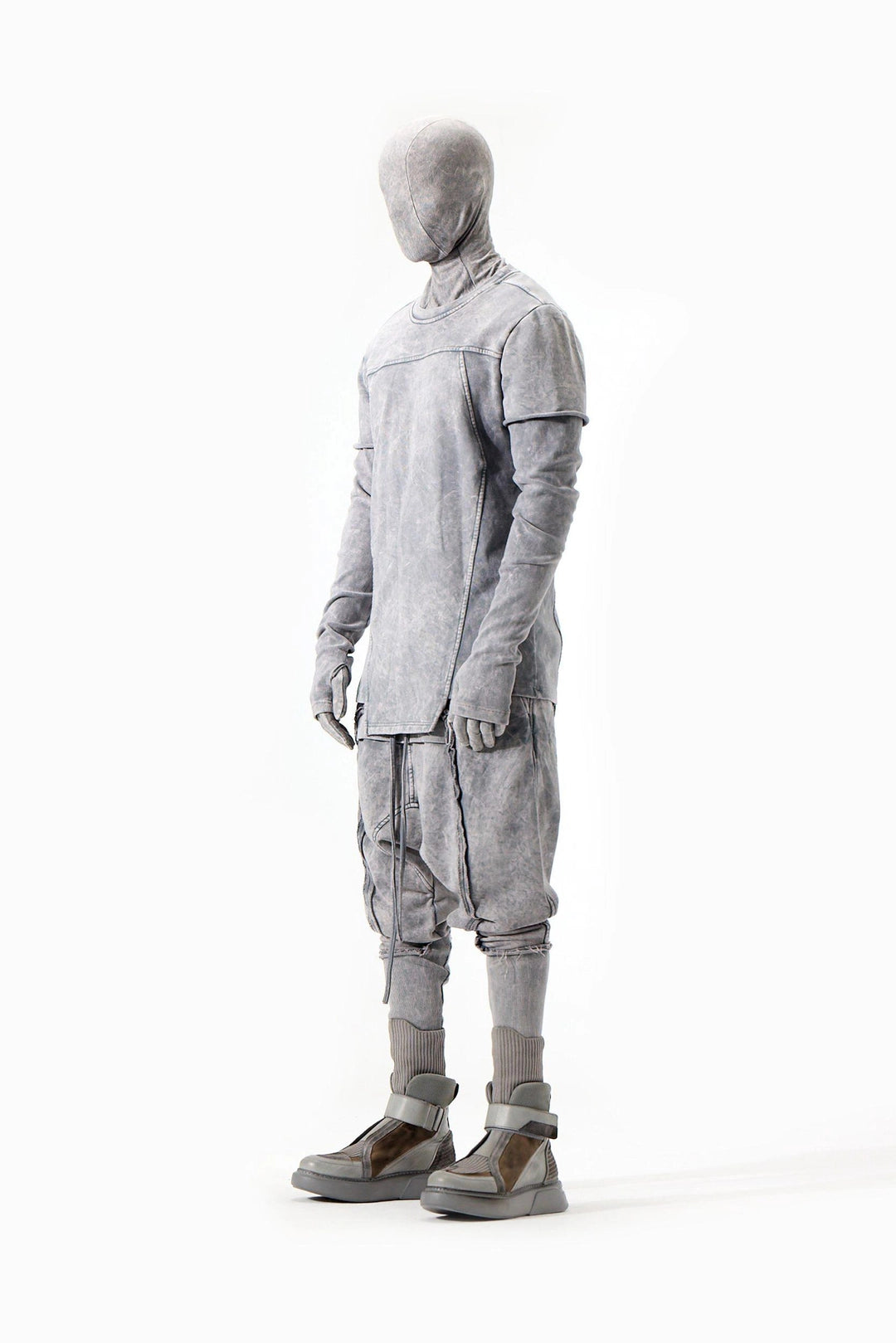 ACID GREY PIECED SWEATSHIRT