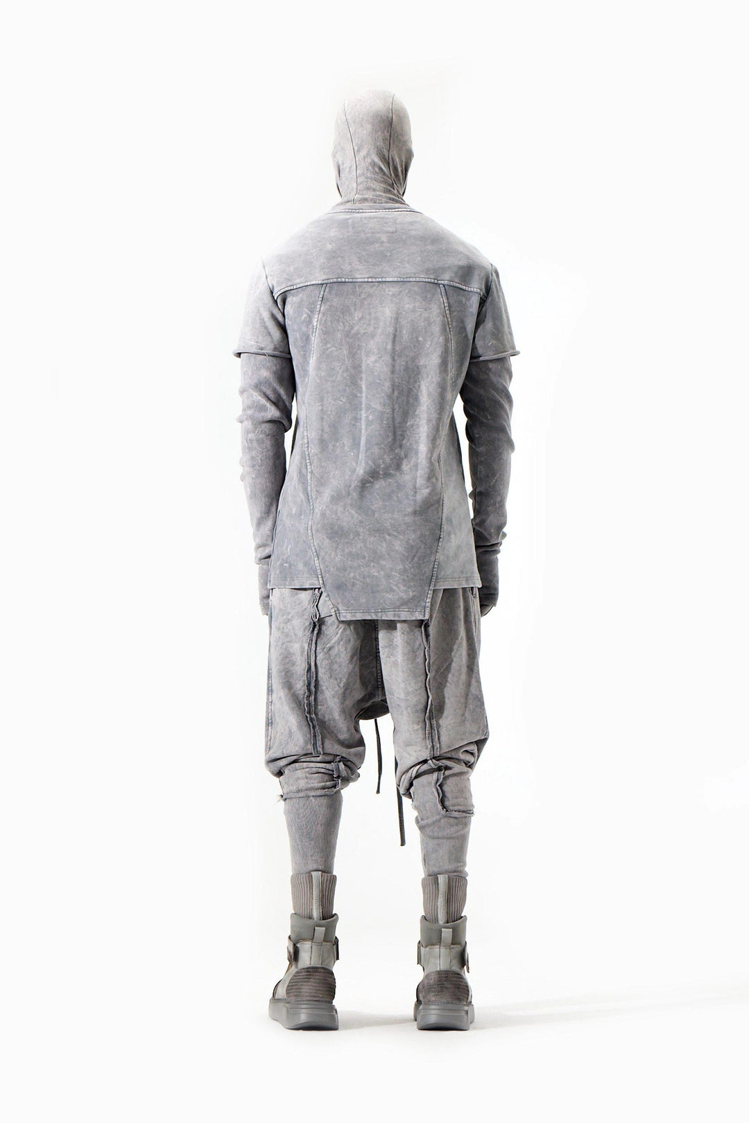 ACID GREY PIECED SWEATSHIRT