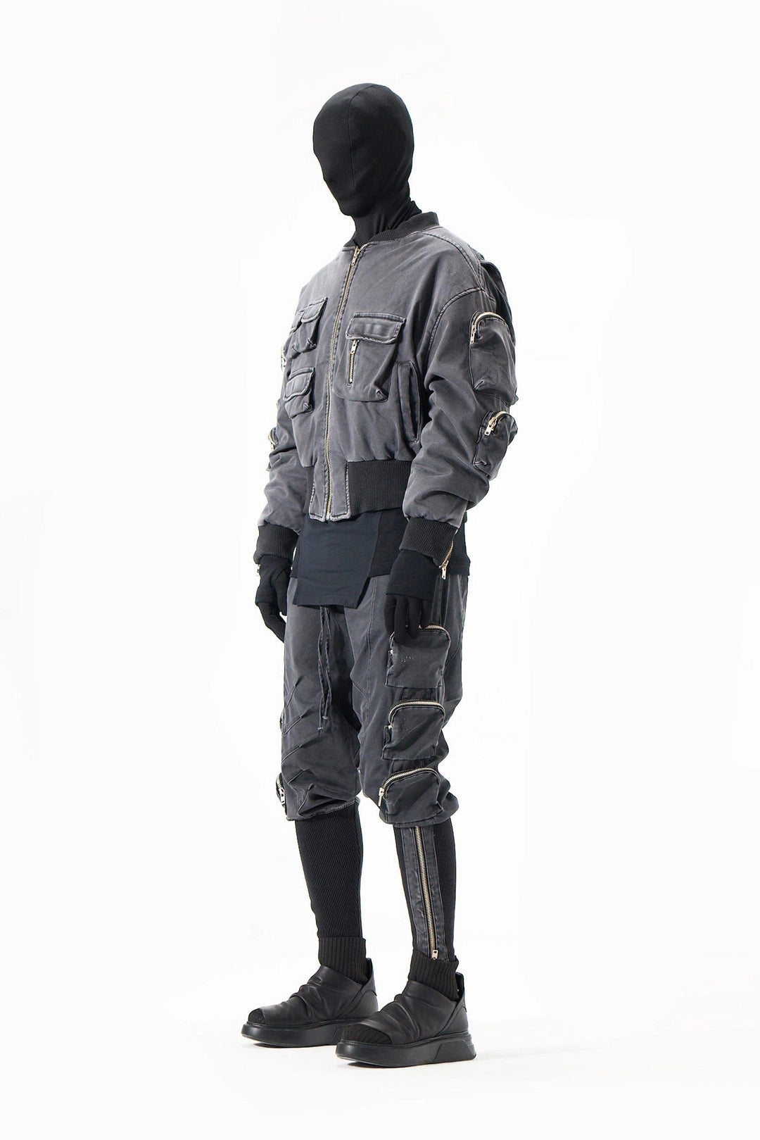 ACID BLACK POCKETS BOMBER JACKET