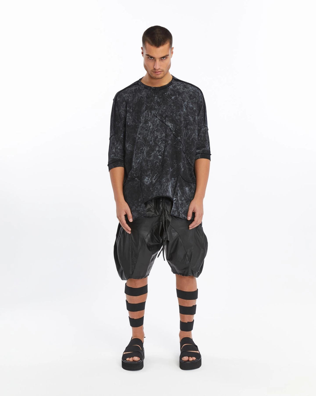 GOATED BLACK PUFFER SHORT