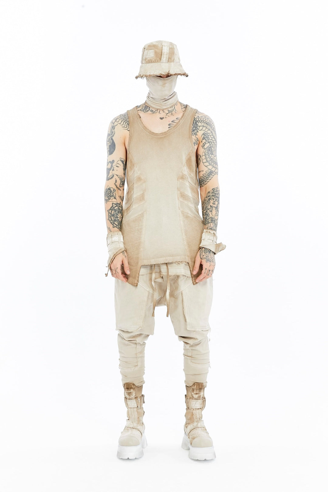 RIBBED PANEL TANK TOP