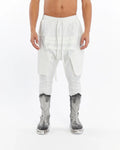 WHITE RIBBED PANT