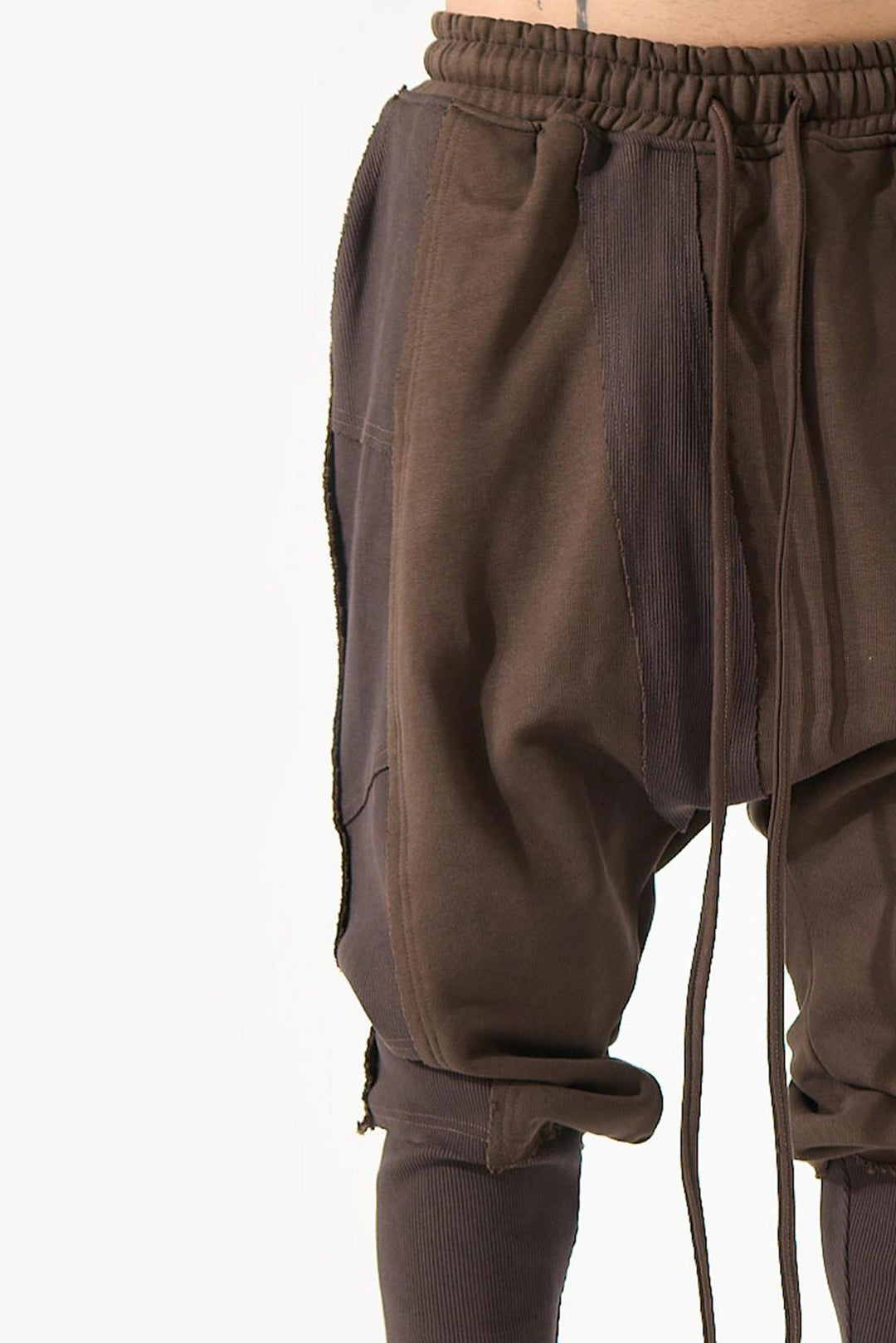 BROWN RIBBED PANT