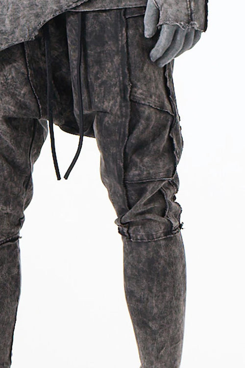 ACID BLACK RIBBED PANT
